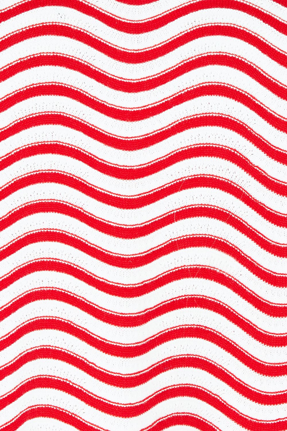 Product shot of the Aviva Cotton Tank in colour Redwhite (Red), detail