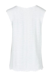 Product shot of the Aviva Cotton Tank in colour White (White), from the back