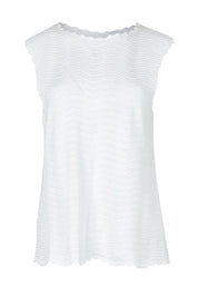 Product shot of the Aviva Cotton Tank in colour White (White), from the front