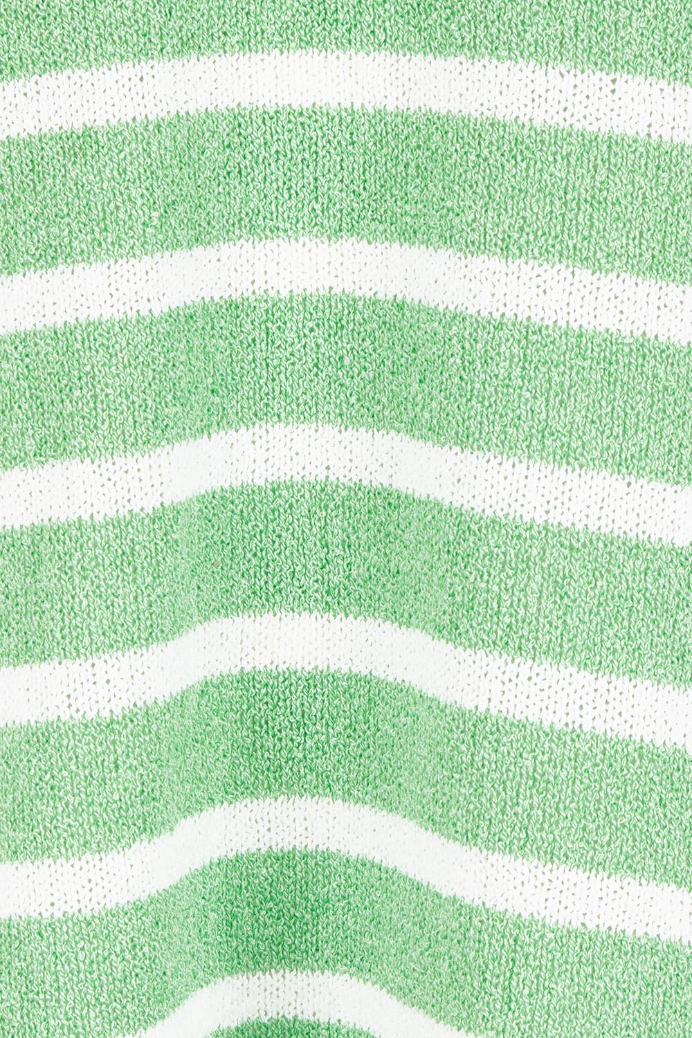 Product shot of the Bradford Knit Top in colour Greencream (Green), detail