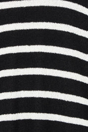 Product shot of the Bradford Knit Polo Dress in colour Creamblk (Black), detail