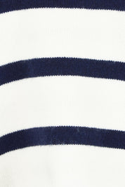 Product shot of the Leonie Knit Sweater in colour Navywhite (White), detail
