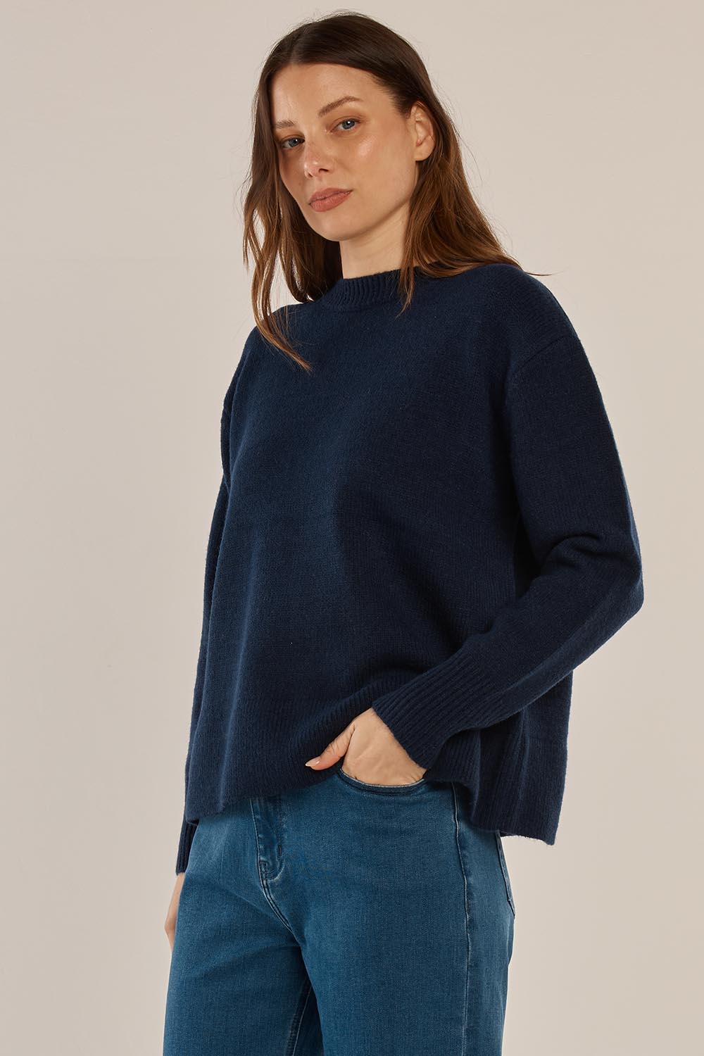 Camryn Knit Jumper – Navy
