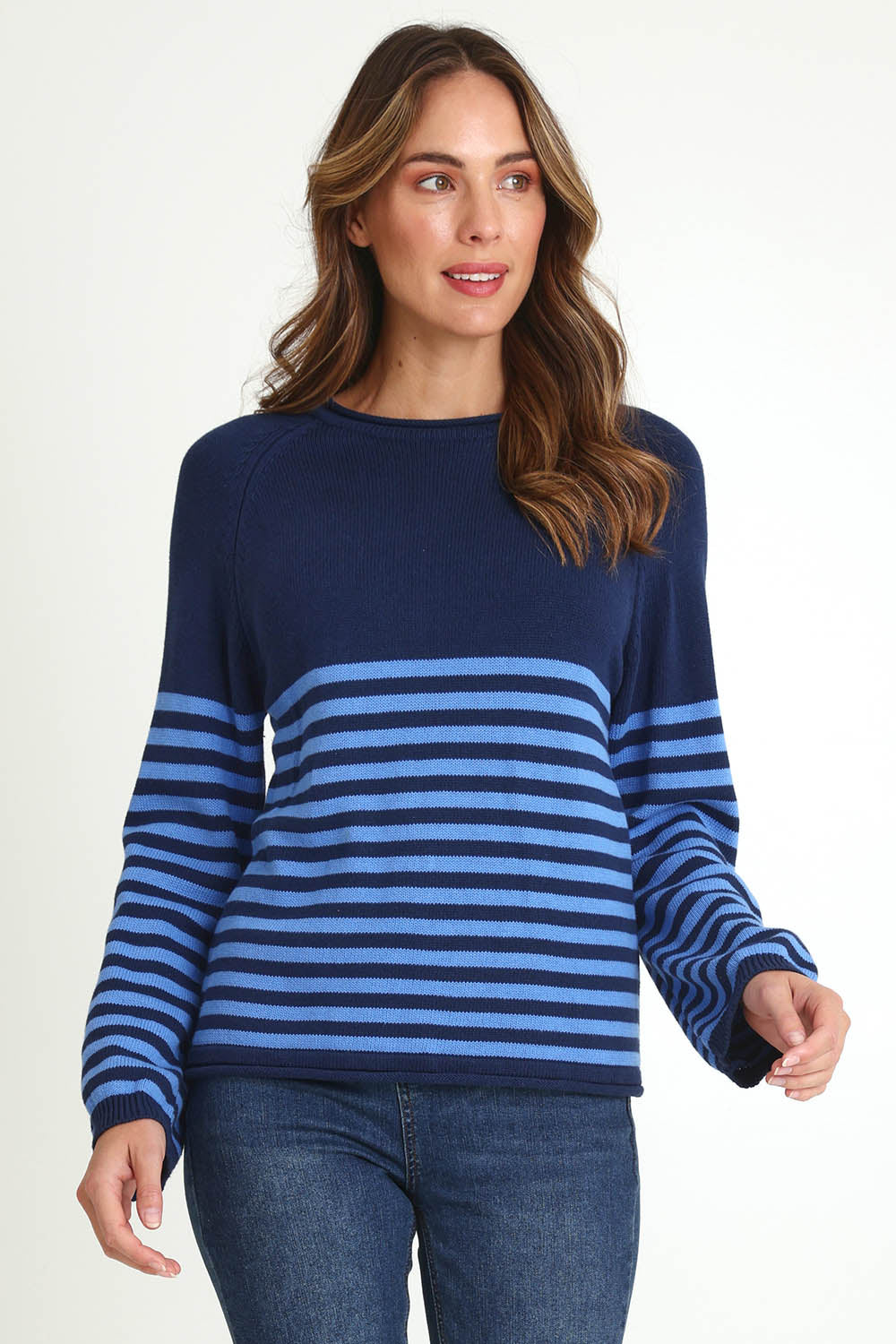 Carrie Cotton Knit Jumper – Bluestripe