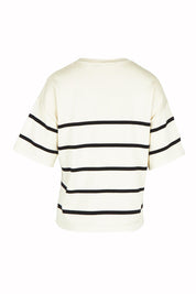 Product shot of the Bailey Boxy Sweater in colour Cream, from the back