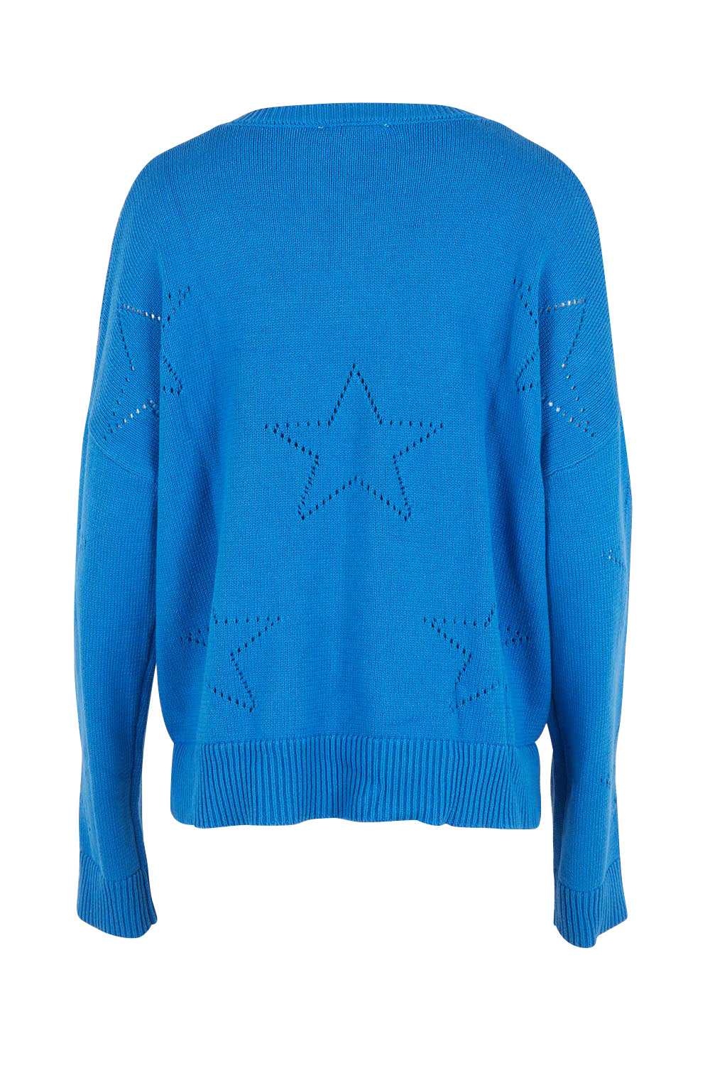 Selene Star Cotton Sweater – Blue