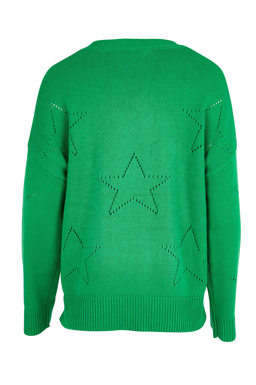 Selene Star Cotton Sweater – Green