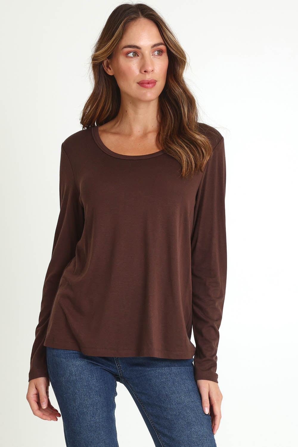 Westin Blended Wool Tee – Chocolate