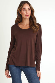 Westin Blended Wool Tee – Chocolate