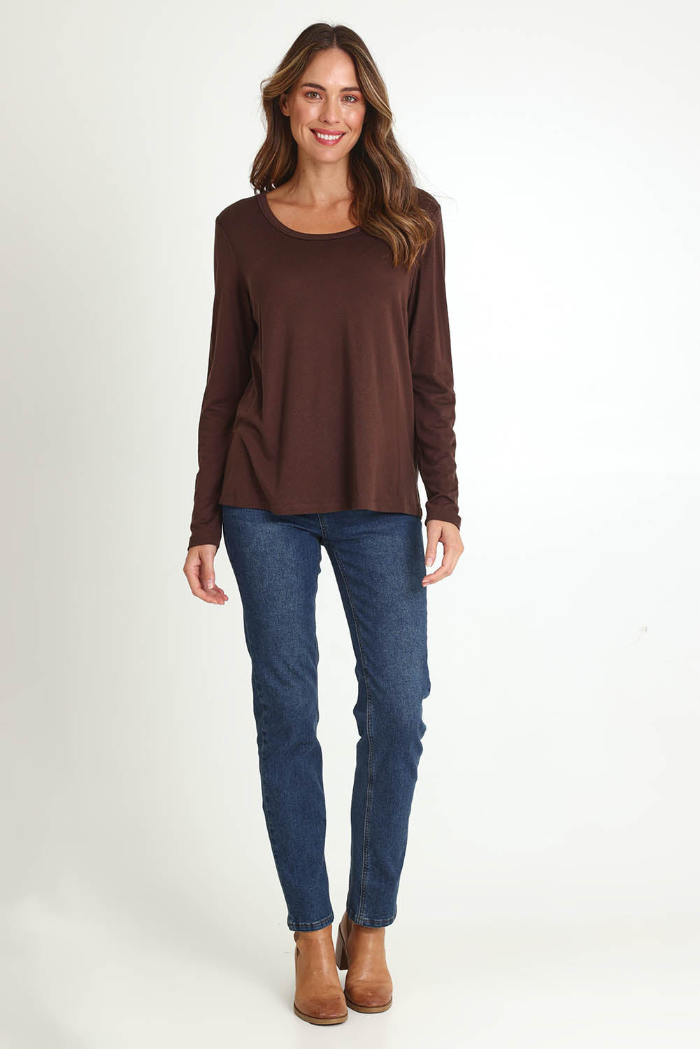 Westin Blended Wool Tee – Chocolate