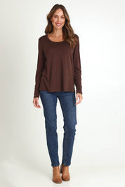 Westin Blended Wool Tee – Chocolate