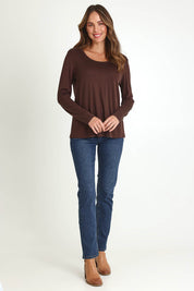 Westin Blended Wool Tee – Chocolate