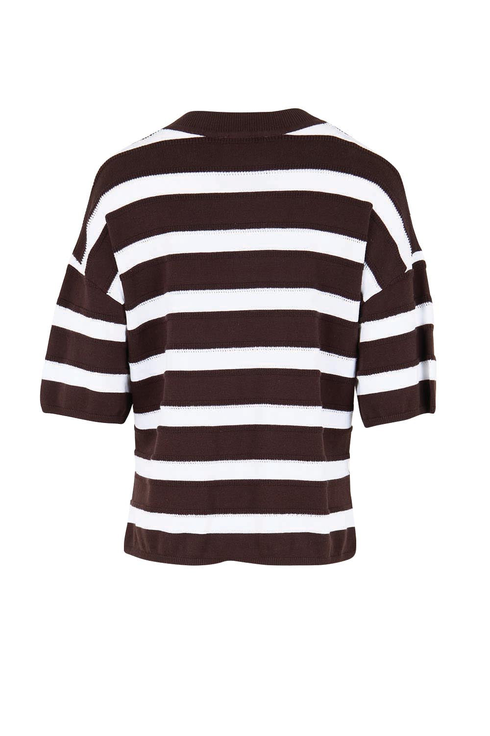 Product shot of the Libby Boxy Top – Chocolate in colour Chocolate, from the back