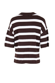 Product shot of the Libby Boxy Top – Chocolate in colour Chocolate, from the back