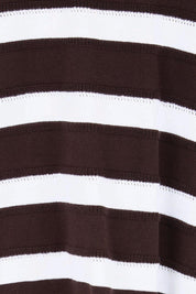 Product shot of the Libby Boxy Top – Chocolate in colour Chocolate, showing detail
