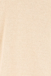 Product shot of the Ascot Stitch Sweater – Cream in colour Cream, showing detail