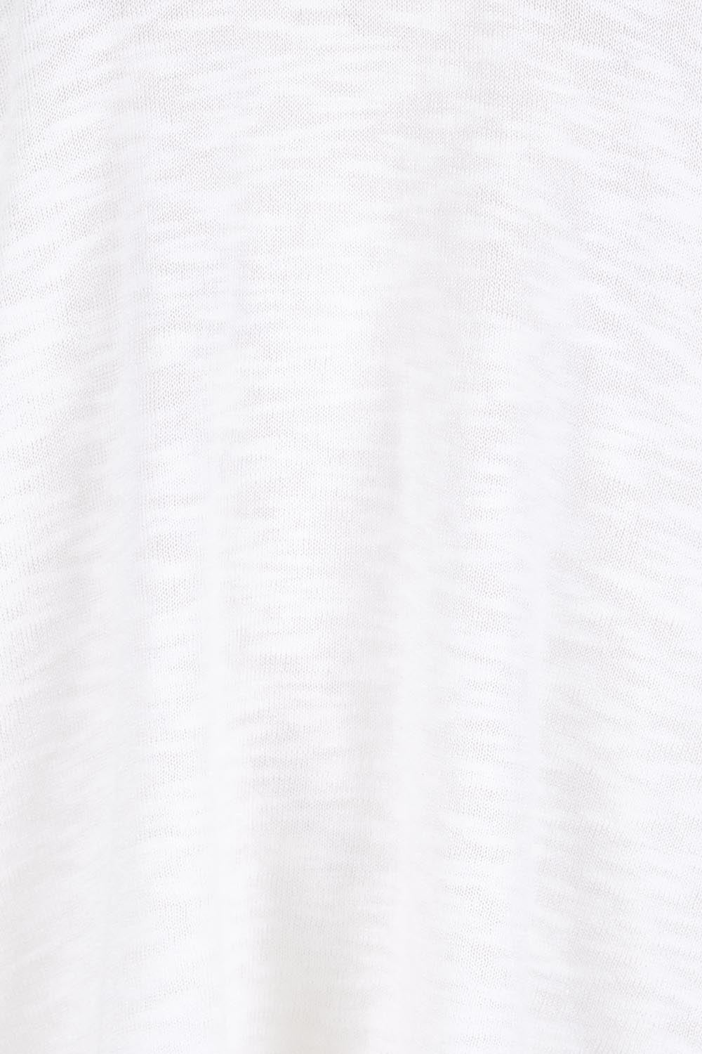Product shot of the Aries V-Neck Cotton Blend Sweater – White in colour White, showing detail