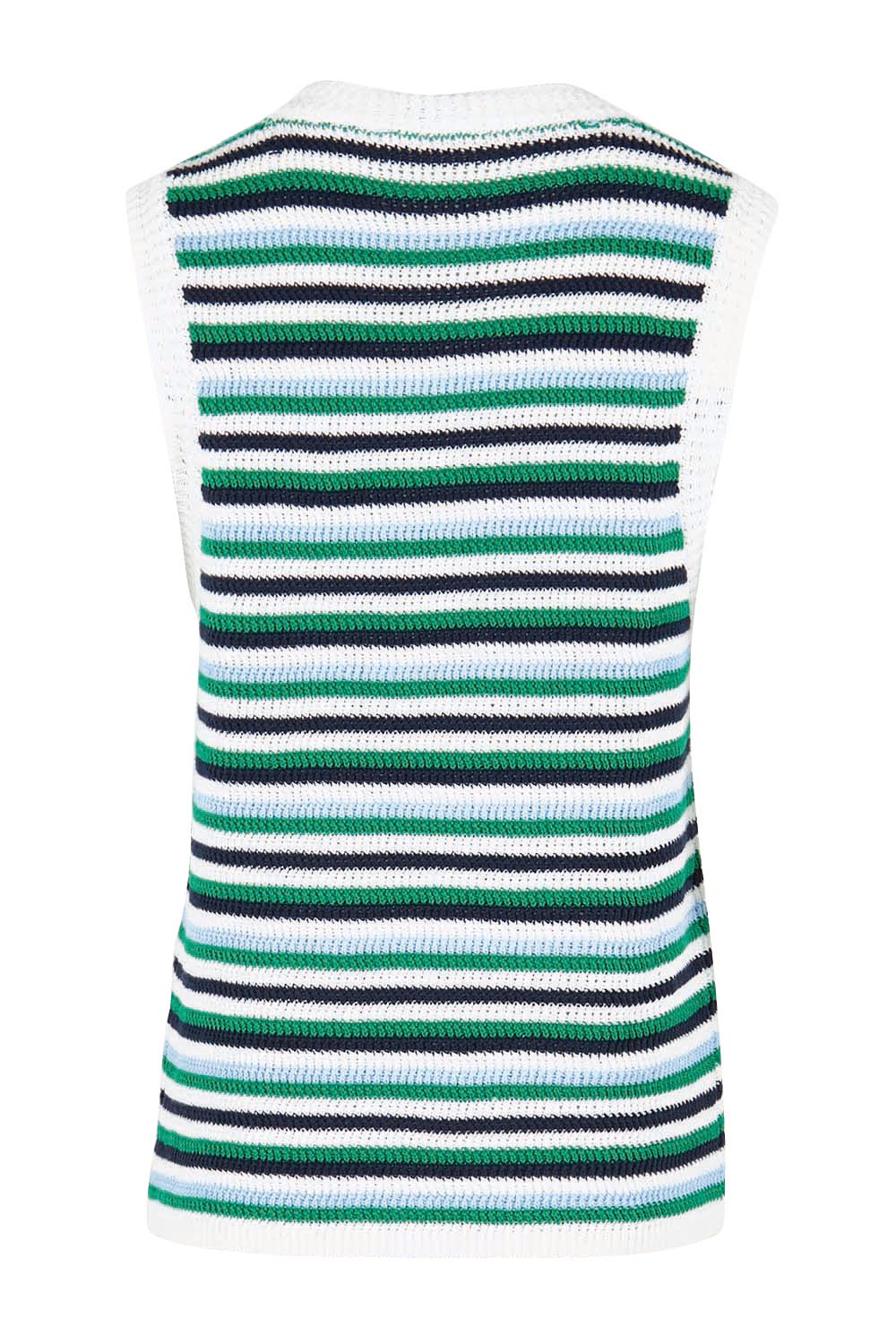 Product shot of the Roni Tank – Bluegreen in colour Bluegreen, from the back