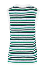 Product shot of the Roni Tank – Bluegreen in colour Bluegreen, from the back