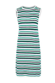 Product shot of the Mandy Tank Dress – Bluegreen in colour Bluegreen, from the front