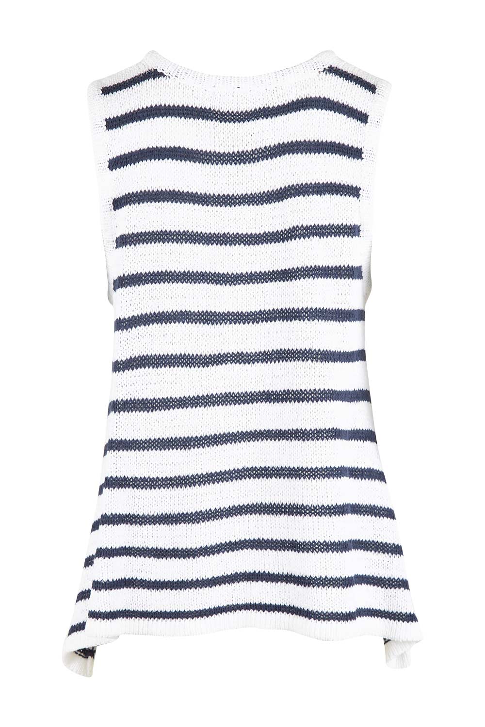 Product shot of the Jamie Tank in colour Whiteindi (White), from the back