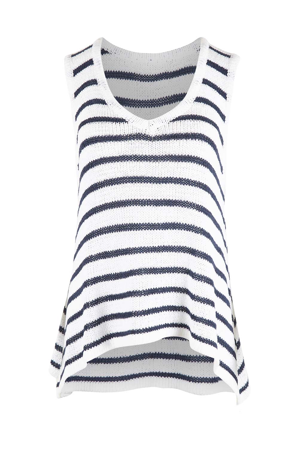 Product shot of the Jamie Tank in colour Whiteindi (White), from the front