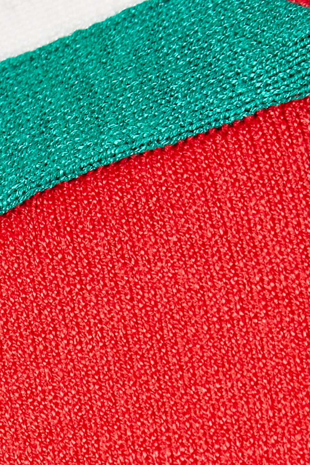 Product shot of the Amelia Knit in colour Raspberry (Red), detail