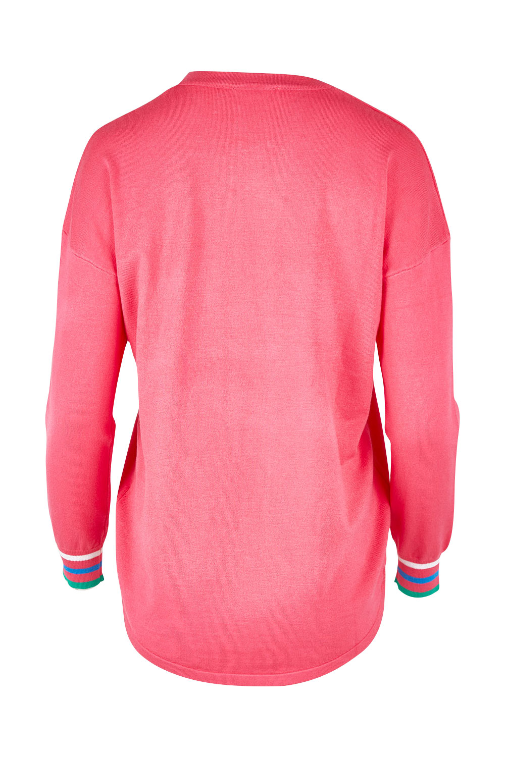 Product shot of the Sophie Knit Jumper in colour Rosa (Pink), from the back