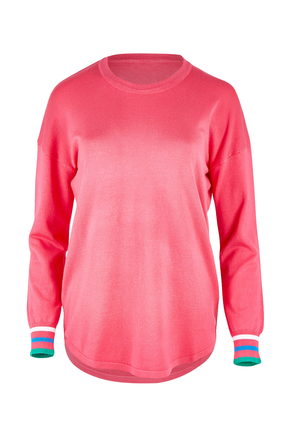 Product shot of the Sophie Knit Jumper in colour Rosa (Pink), from the front
