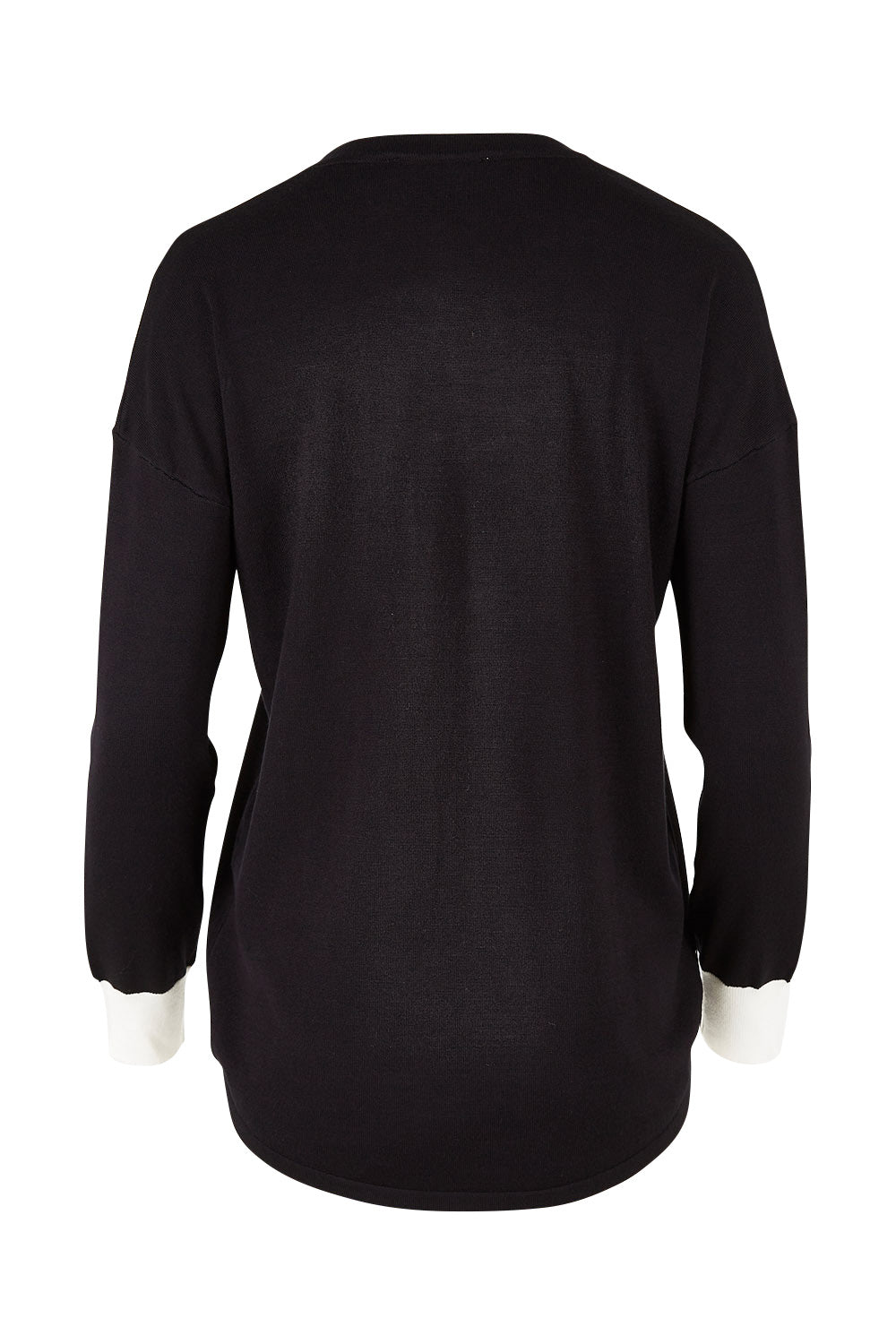 Product shot of the Sophie Knit Jumper in colour Blackstar (Black), from the back
