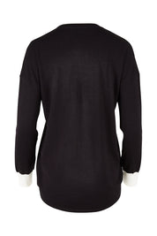 Product shot of the Sophie Knit Jumper in colour Blackstar (Black), from the back