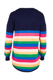 Product shot of the Sophie Knit Jumper in colour Multi, from the back