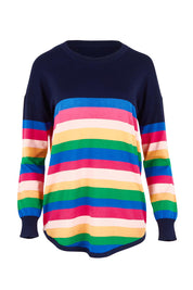 Product shot of the Sophie Knit Jumper in colour Multi, from the front