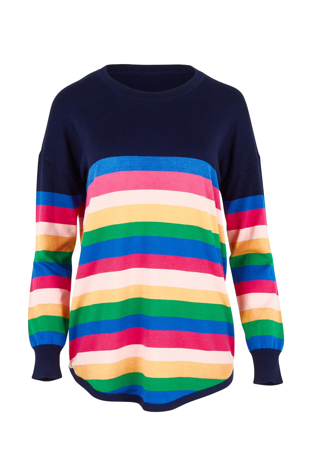 Product shot of the Sophie Knit Jumper in colour Multi, from the front