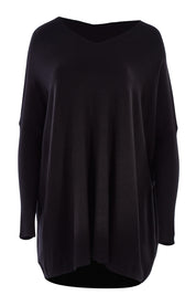 Product shot of the Ella Knit Tunic in colour Black (Black), from the front