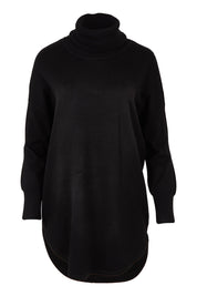 Product shot of the Fleur Roll Neck Jumper in colour Black (Black), from the front