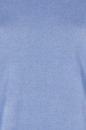 Product shot of the Fleur Roll Neck Jumper in colour Powderblue (Blue), detail