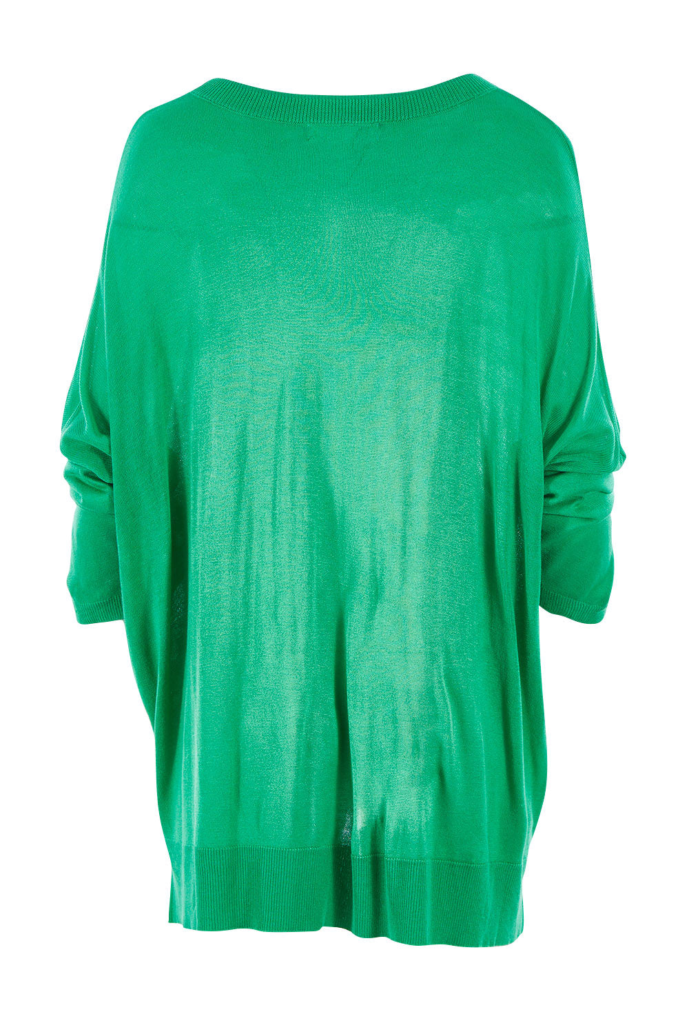 Product shot of the Macy Knit Jumper in colour Apple (Green), from the back