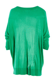 Product shot of the Macy Knit Jumper in colour Apple (Green), from the back