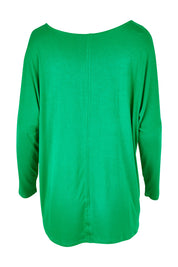 Product shot of the Oslo Top in colour Lime (Green), from the back