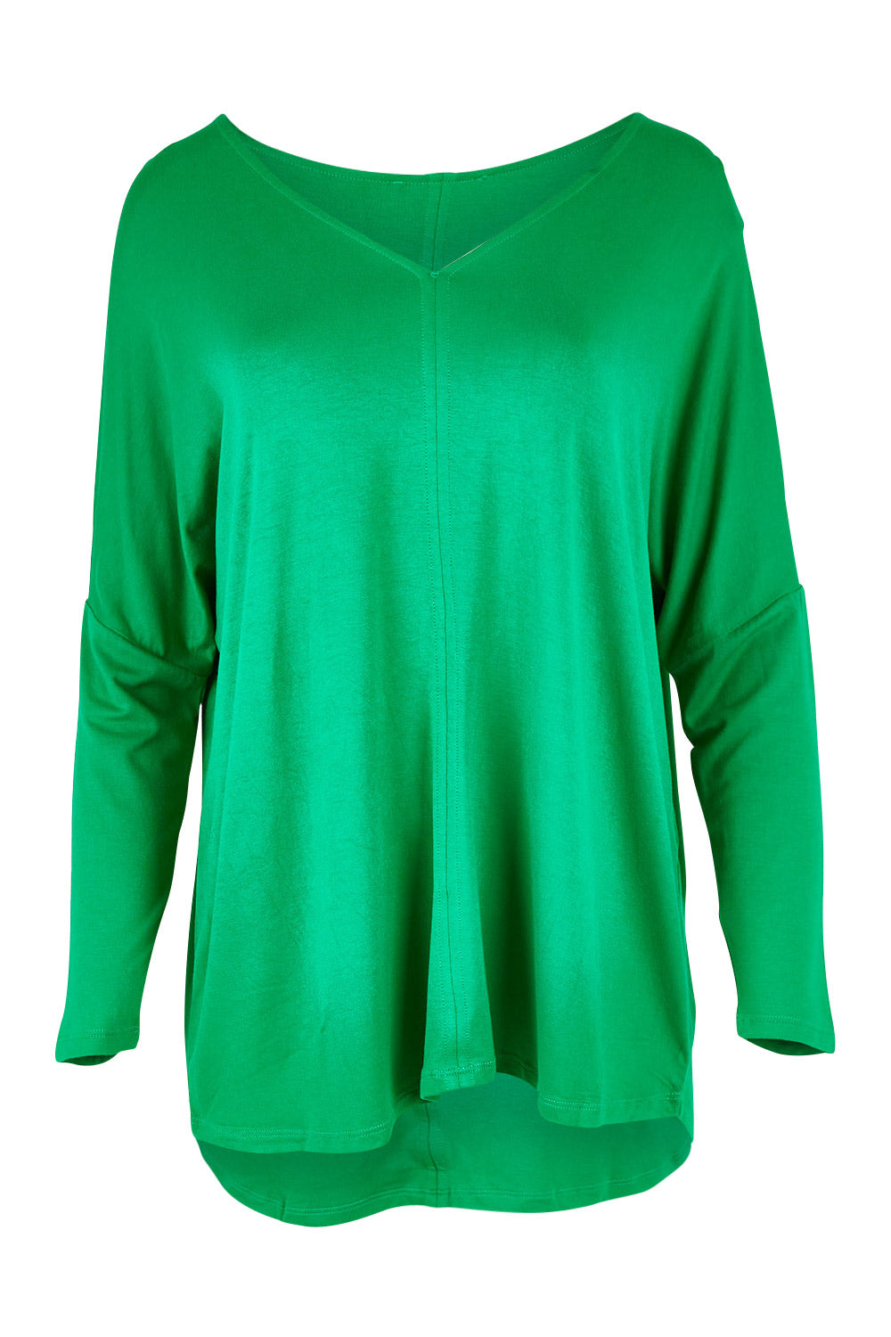 Product shot of the Oslo Top in colour Lime (Green), from the front