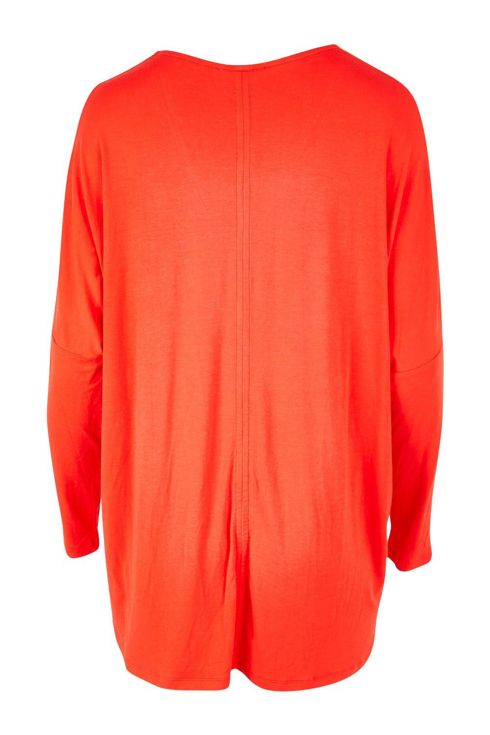 Product shot of the Oslo Top in colour Redalert (Red), from the back