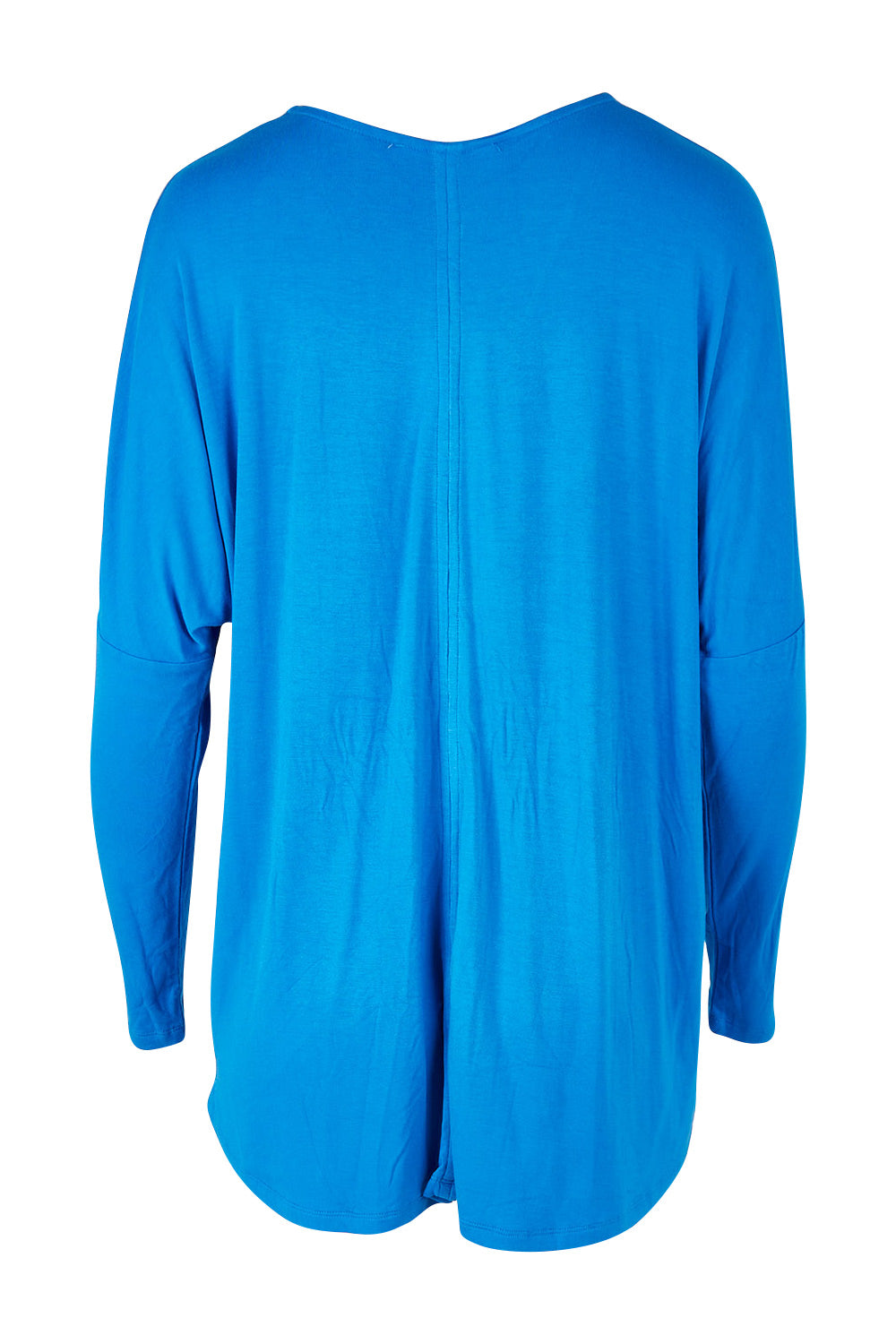 Product shot of the Oslo Top in colour Ultramarin (Blue), from the back