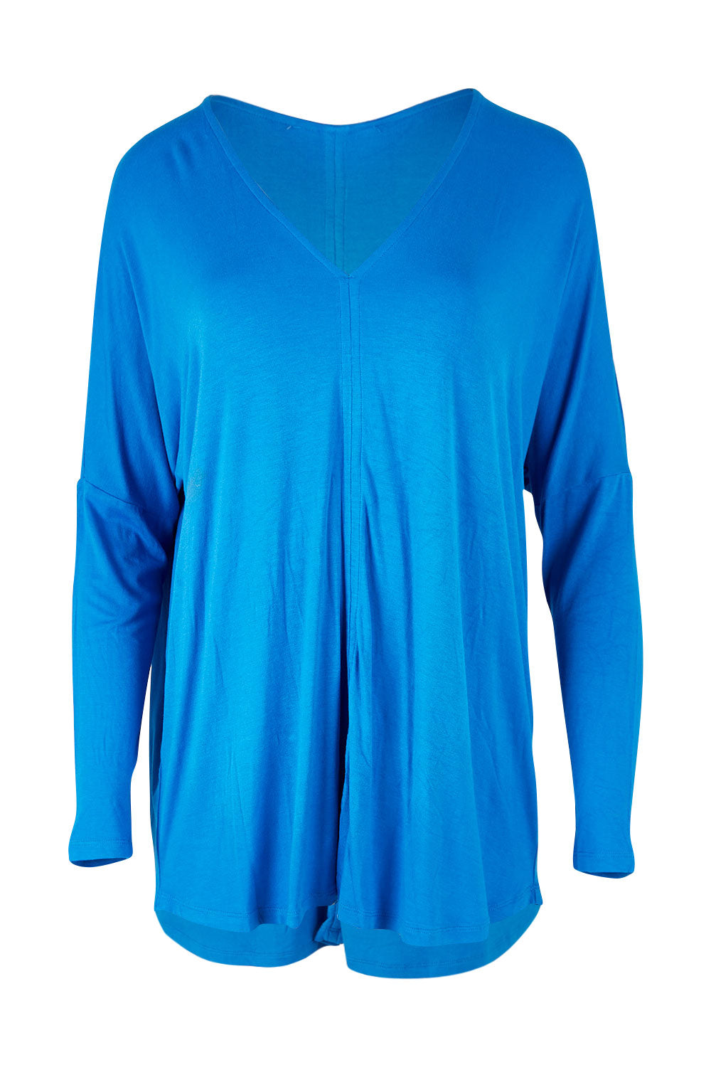 Product shot of the Oslo Top in colour Ultramarin (Blue), from the front
