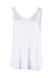 Product shot of the Sirena Reversible Tank in colour White (White), from the front