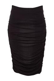 Product shot of the Nadia Skirt in colour Black (Black), from the front