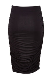 Product shot of the Nadia Skirt in colour Black (Black), from the front