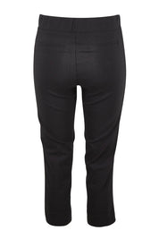 Product shot of the Crop Bengaline Pant in colour Black (Black), from the back