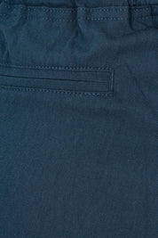 Product shot of the Crop Bengaline Pant in colour Navy (Blue), detail