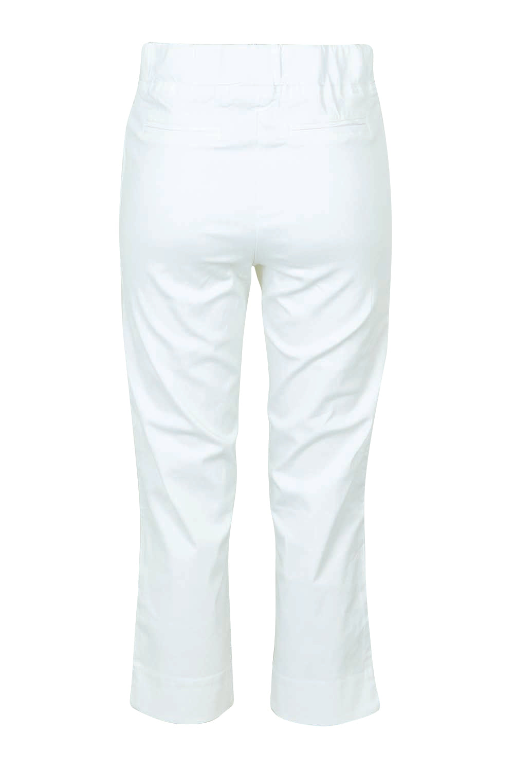 Product shot of the Crop Bengaline Pant in colour White (White), from the back